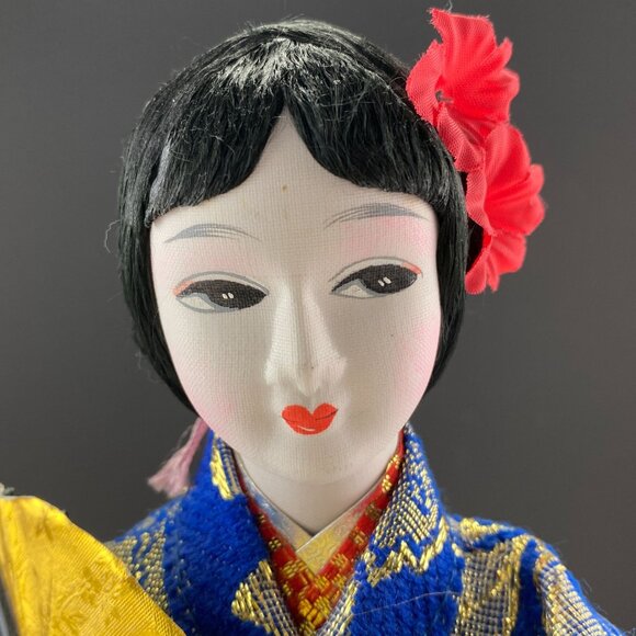 Vintage Japanese Geisha Kimono Doll 14" - Picture 4 of 11